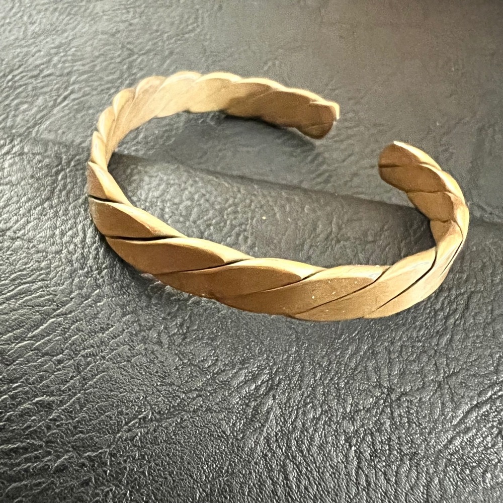 Vintage Copper Twist Cuff Bracelet Handcrafted Boho Jewelry Size‎ 7 Boho 70s